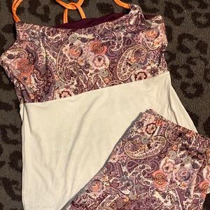 Two piece Denise Cromwell tennis outfit